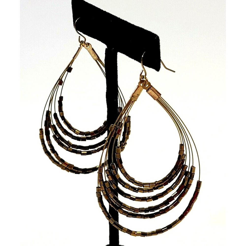 Name Brand Fashion Statement Dangle Chandelier Earrings Jewelry EUC‎ Stylish